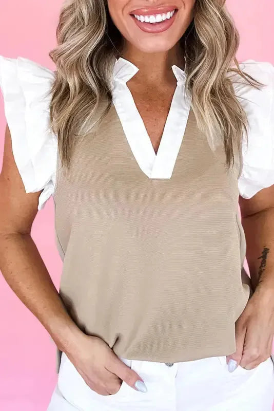 Urban Vibe Knit Top - Ruffled Textured