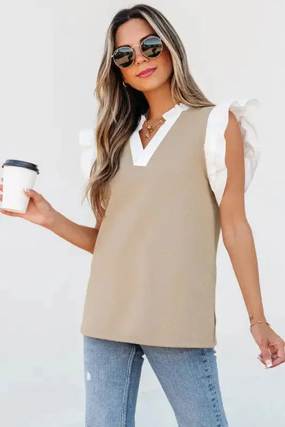 Urban Vibe Knit Top - Ruffled Textured