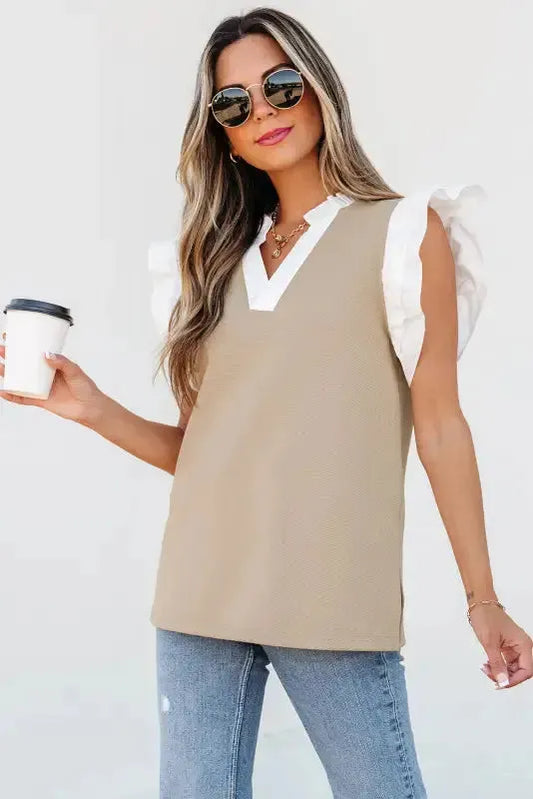 Urban Vibe Knit Top - Ruffled Textured