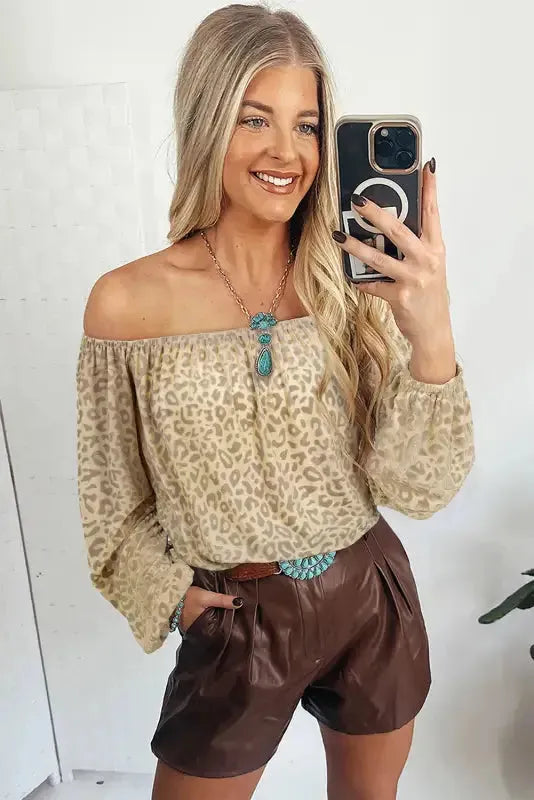 Βελούδινη μπλούζα Vixen Leopard