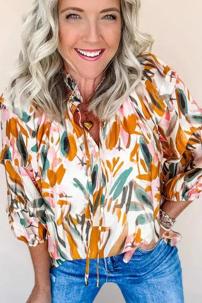 Vivid Vibes Frilled Blouse
