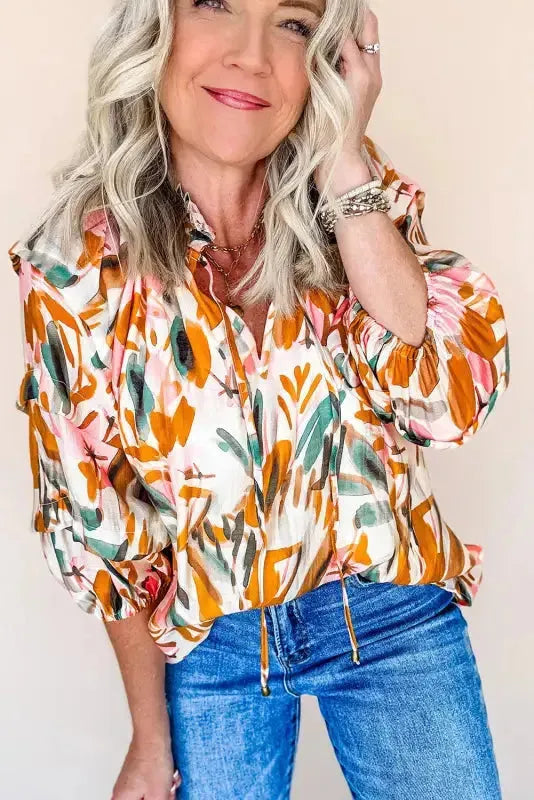 Vivid Vibes Frilled Blouse