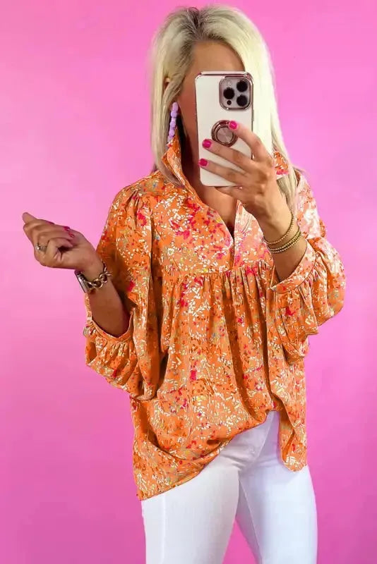 Μπλούζα Babydoll με τυπωμένα σχέδια