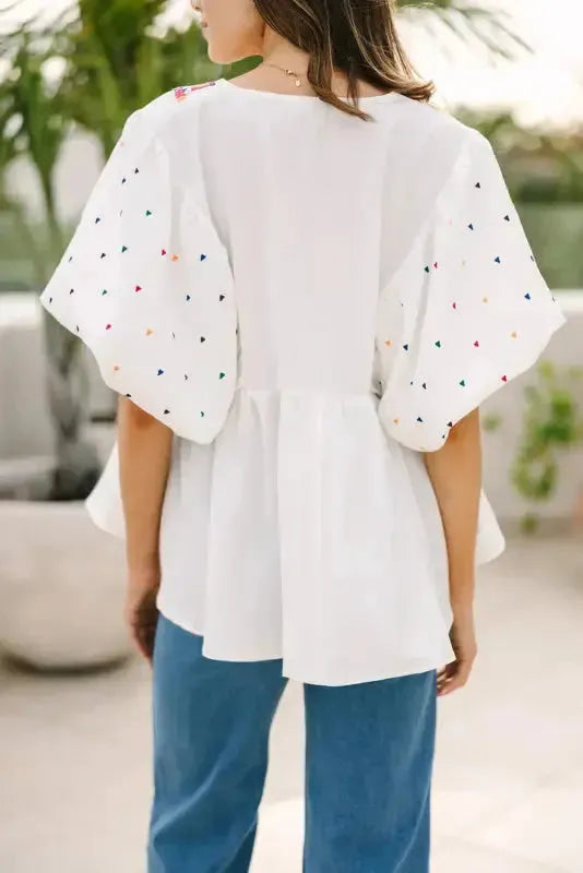 White Whisper Embroidered Shirt