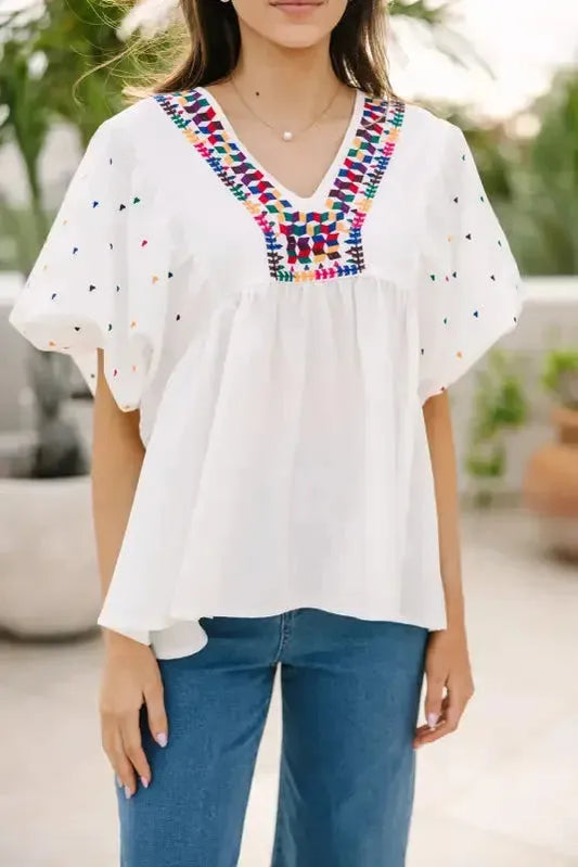 White Whisper Embroidered Shirt